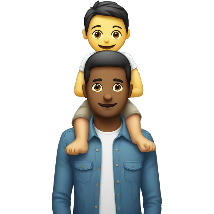 a person on another persons shoulders emoji