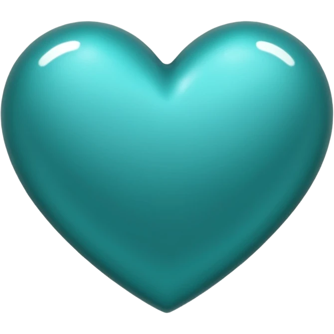 Teal heart with da best  emoji