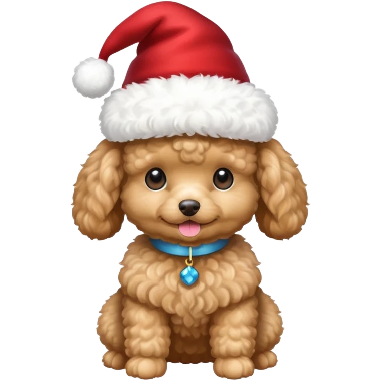 create a toy pudle with new years hat emoji
