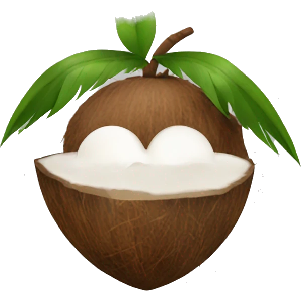 Coconut heart emoji