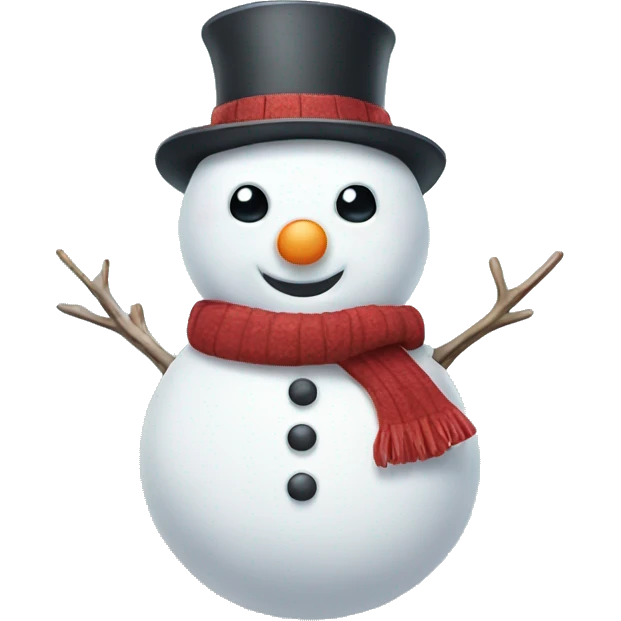 Cute snowman emoji