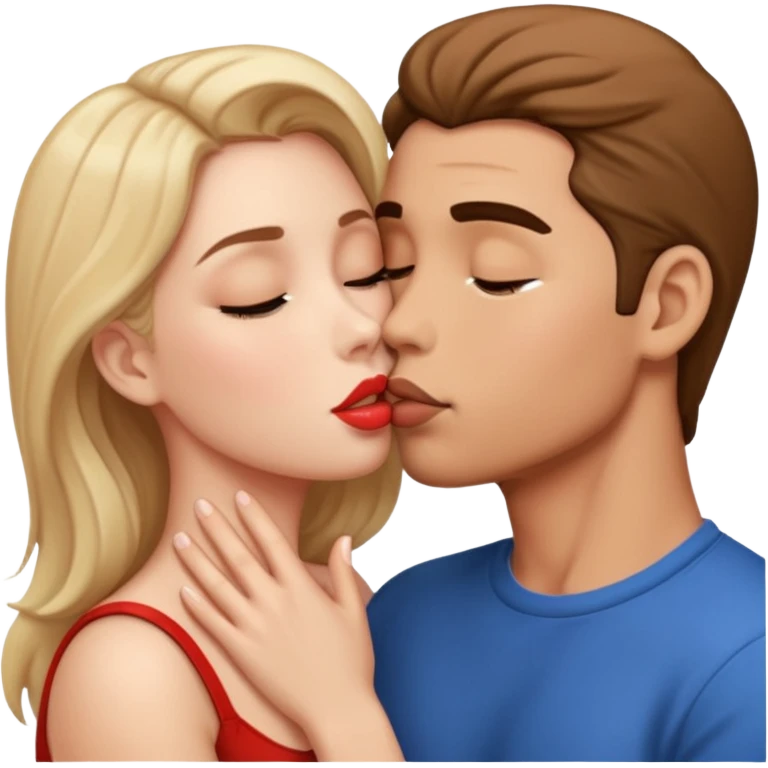 French kiss emoji