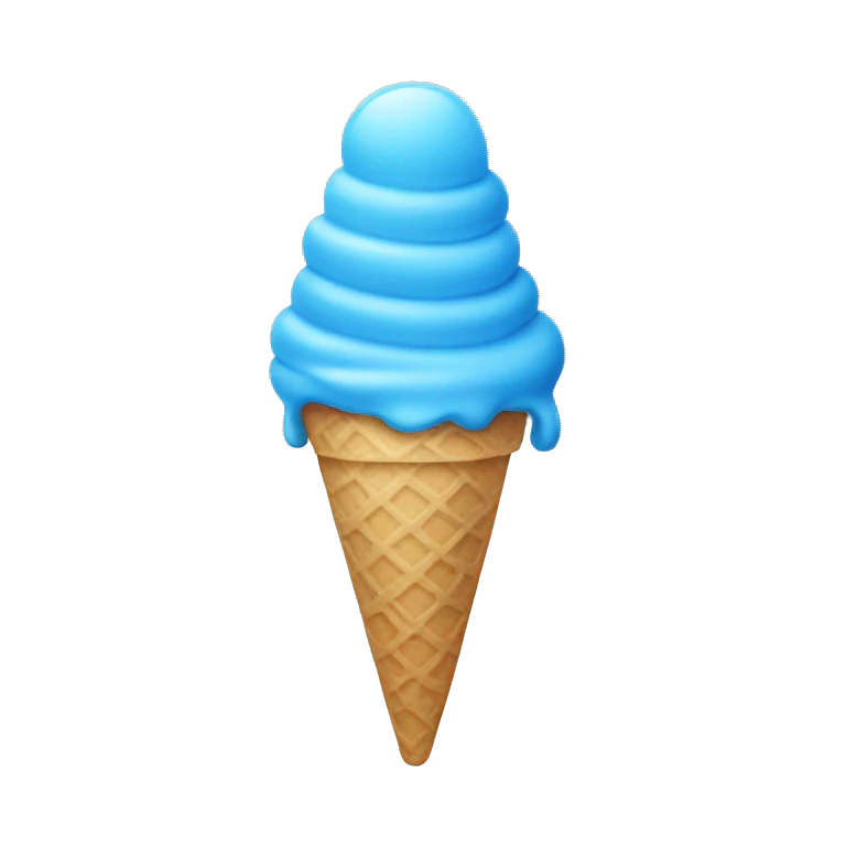 Blue ice cream emoji