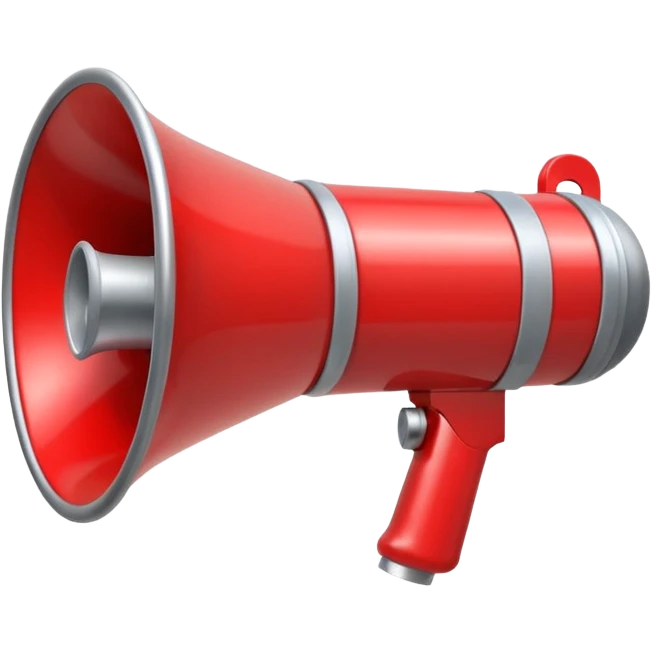 megaphone with a play button emoji