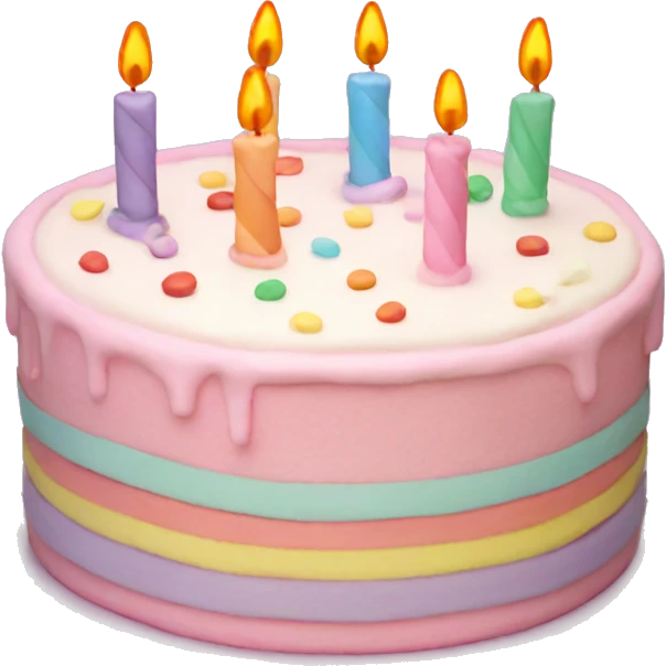 pastel birthday cake emoji