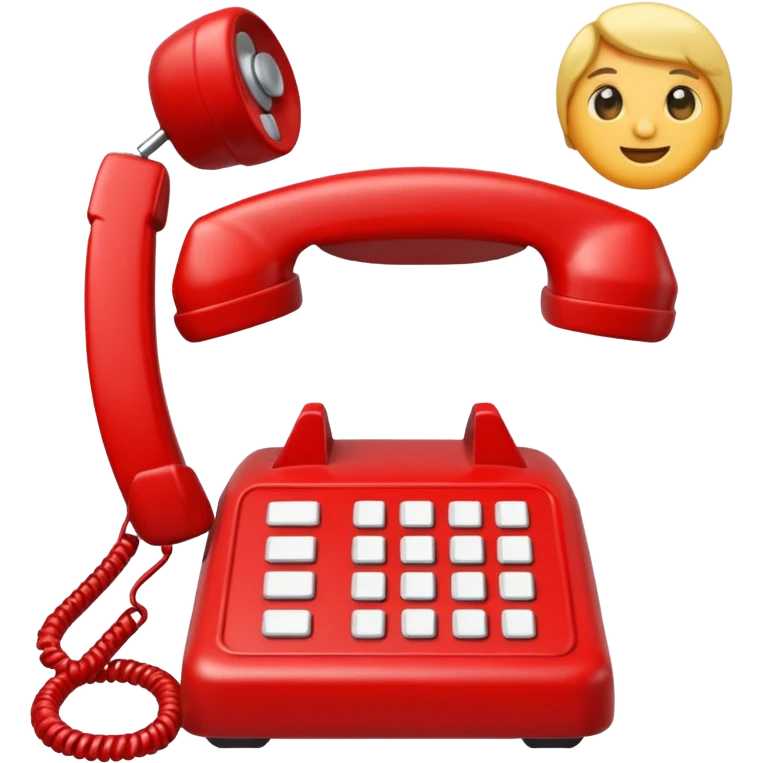 kırmızı cep telefonu emoji