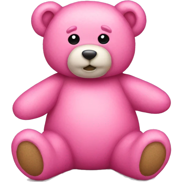Pink teddy bear emoji