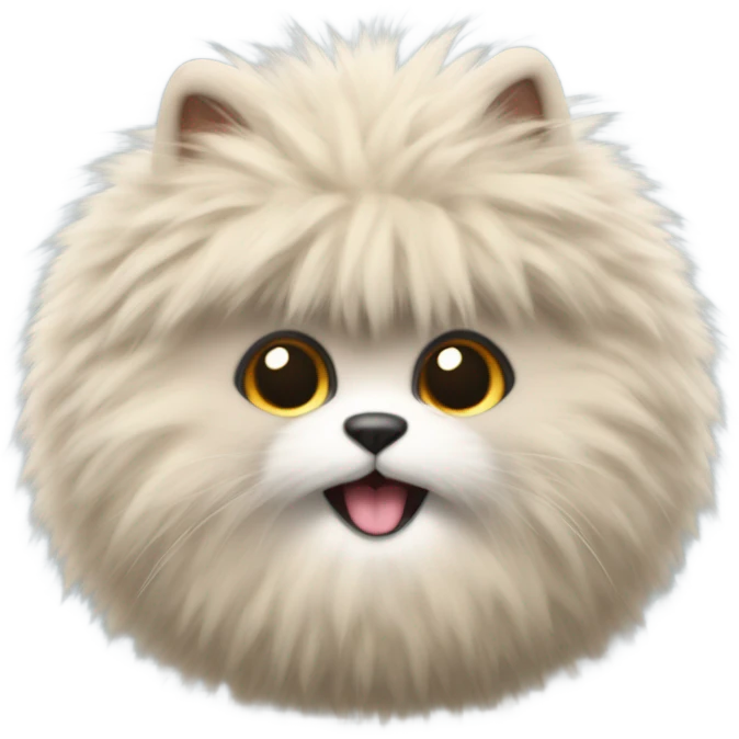 A hairball with ears ￼ emoji