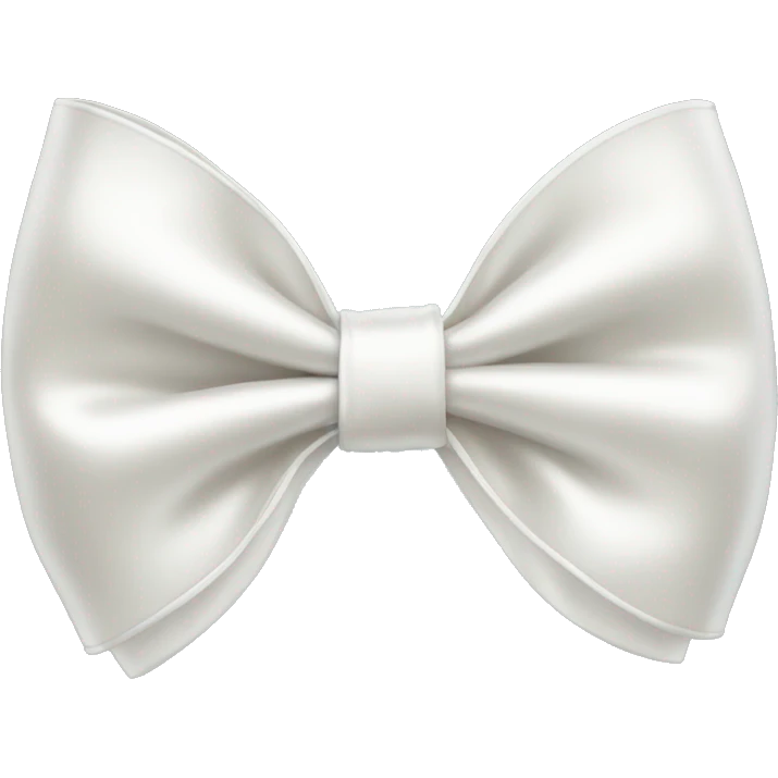 white satin bow emoji