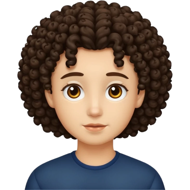 Cabelo cacheado emoji