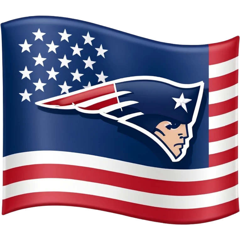 New England Patriots on a flag emoji