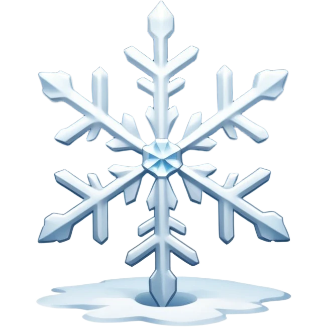 Snowflakes in winter morning emoji