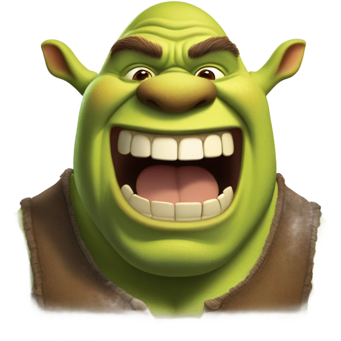 Shrek laughs emoji