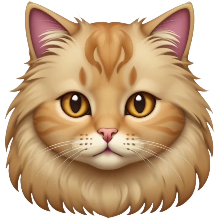 Cat with only a hair bang emoji