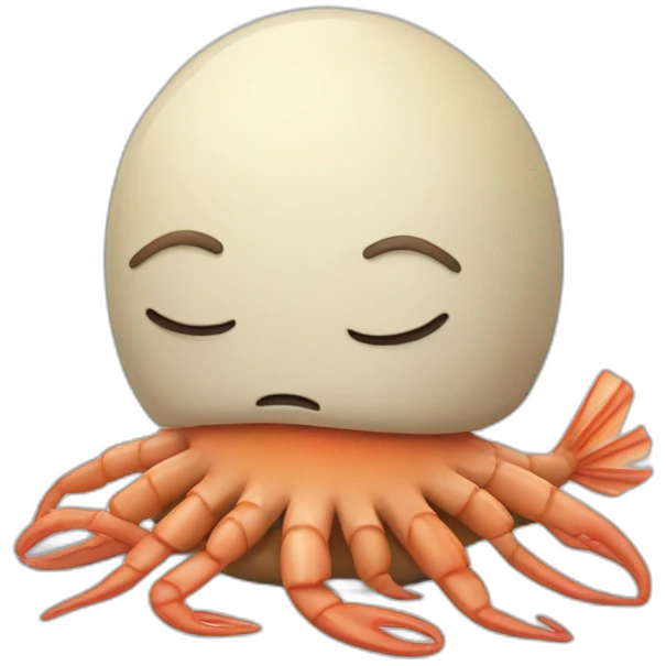 exhausted seafood emoji