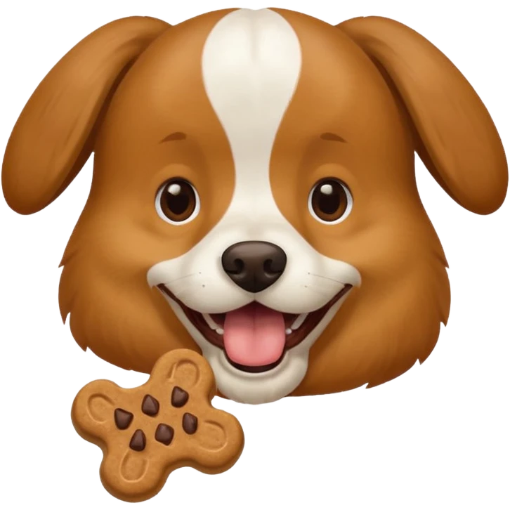 dog eating dog treat emoji