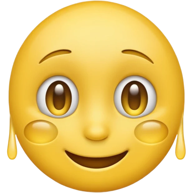 mix of these two 🥺☺️ but make it classic orginal emoji not woman or man face and without hearts and a little bit sad but still smile emoji