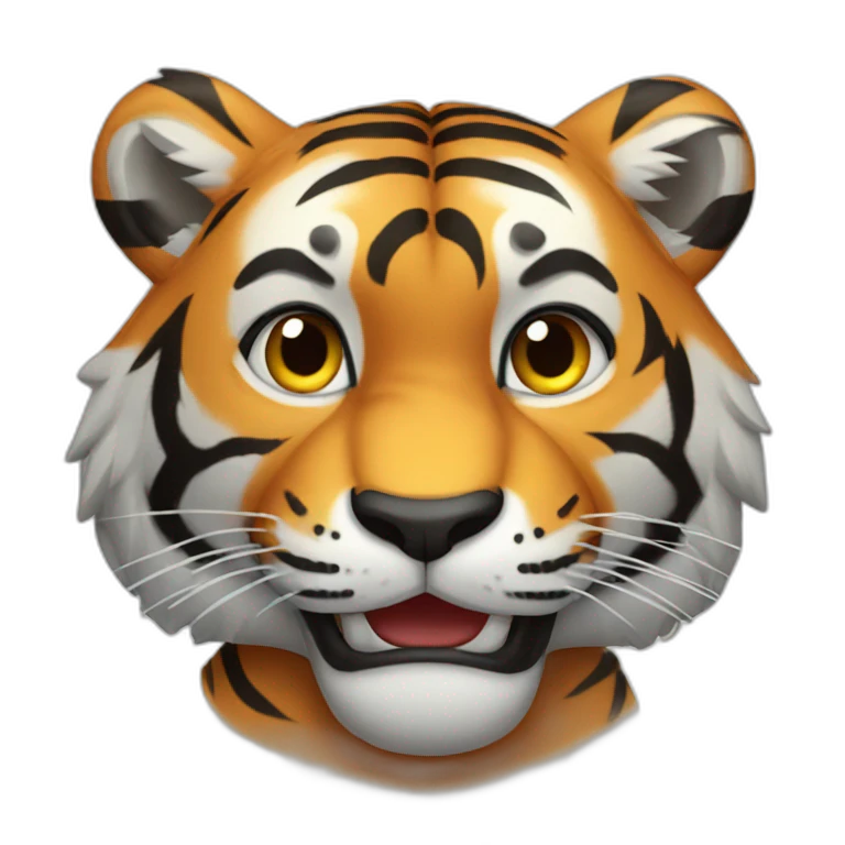 Tiger with his arms crossed emoji