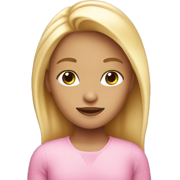 Pink blond girl emoji