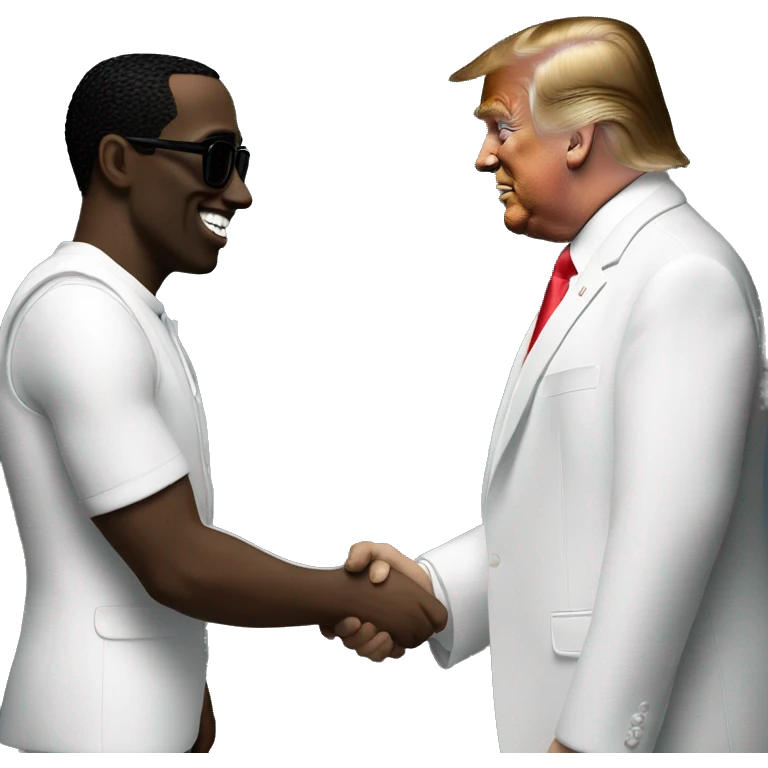 trump shaking hands with p diddy emoji