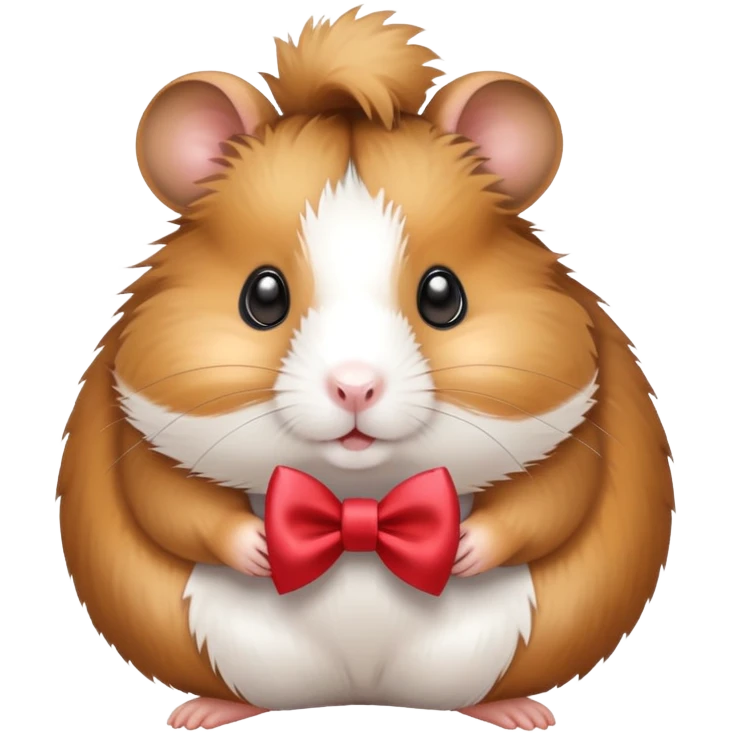 hamster with bow emoji