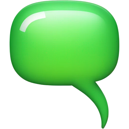 Green speech bubble like iPhone text messages  emoji