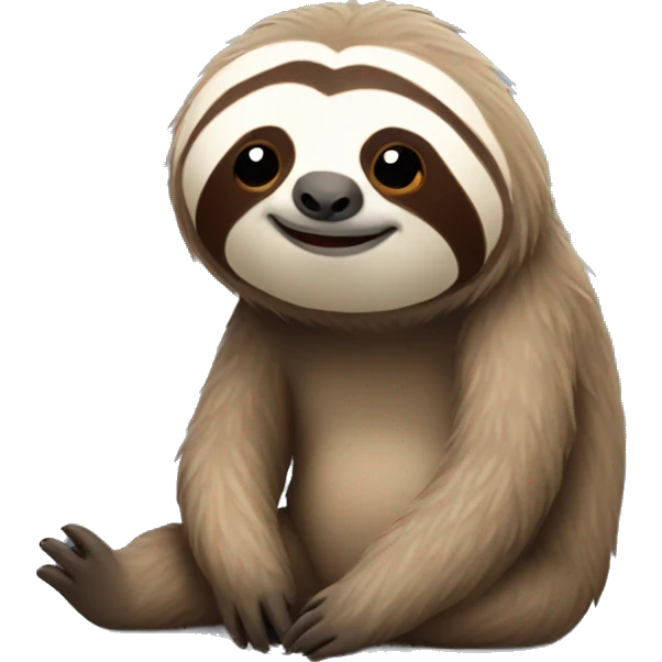 Sloth in love emoji
