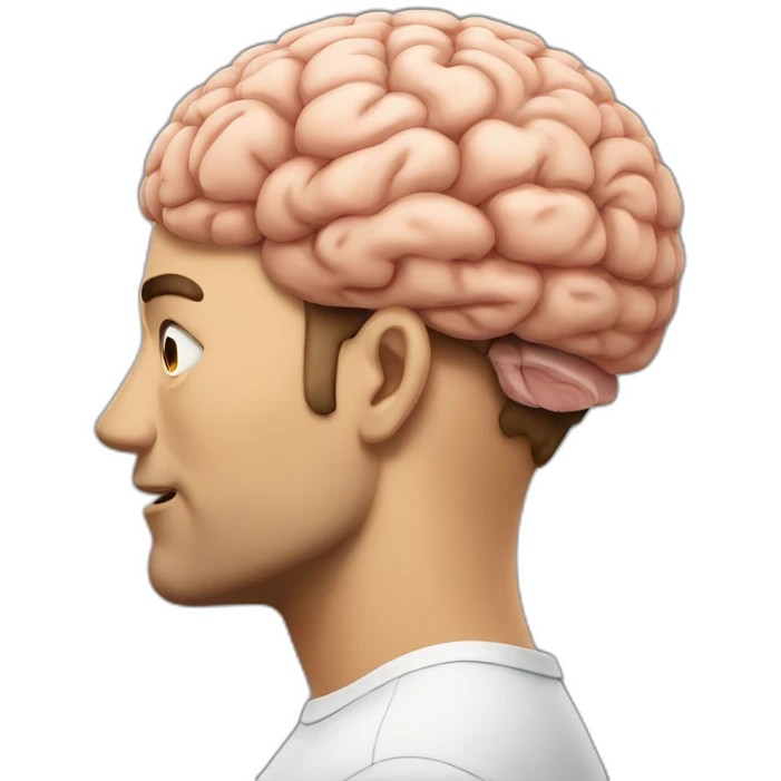 guy with huge brain emoji