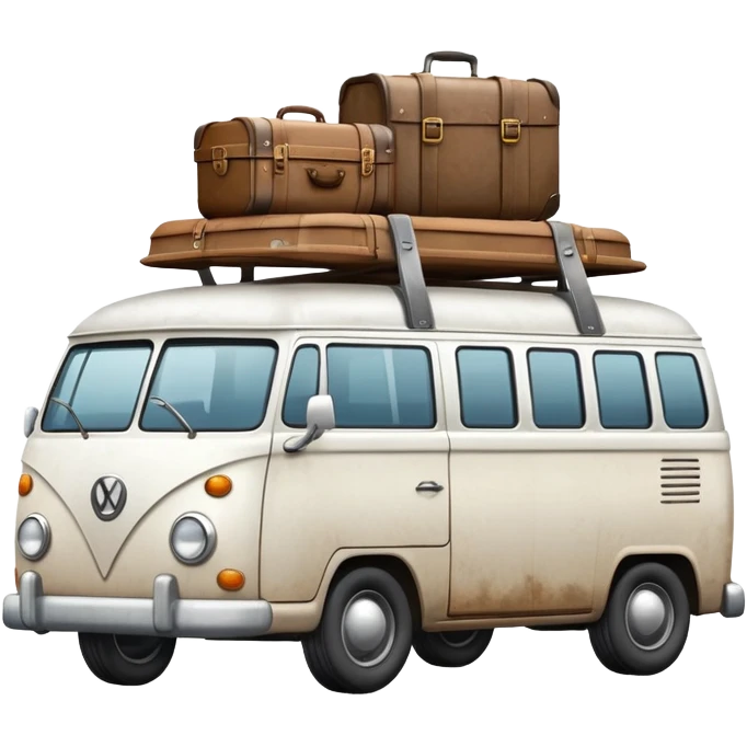 Van with luggage on top emoji