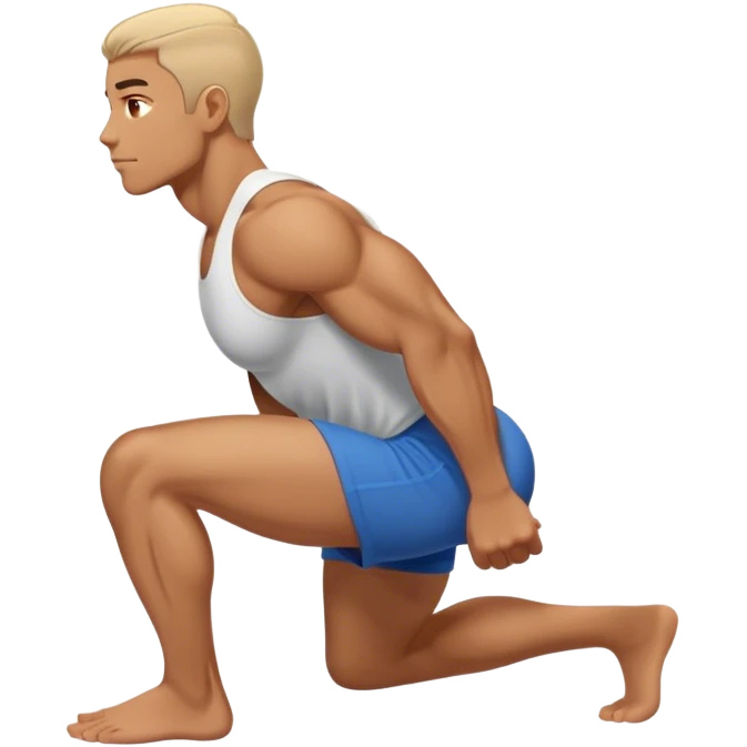 side-view guy weighted glute-bridges emoji