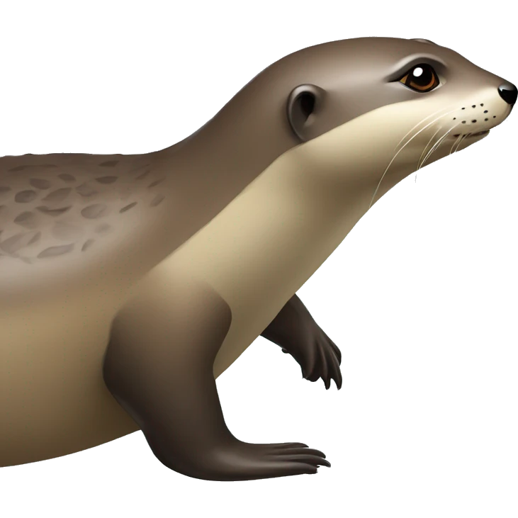 Loutre sur tortue emoji