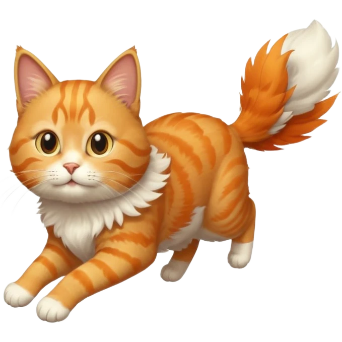 Flying cat in the bird  emoji
