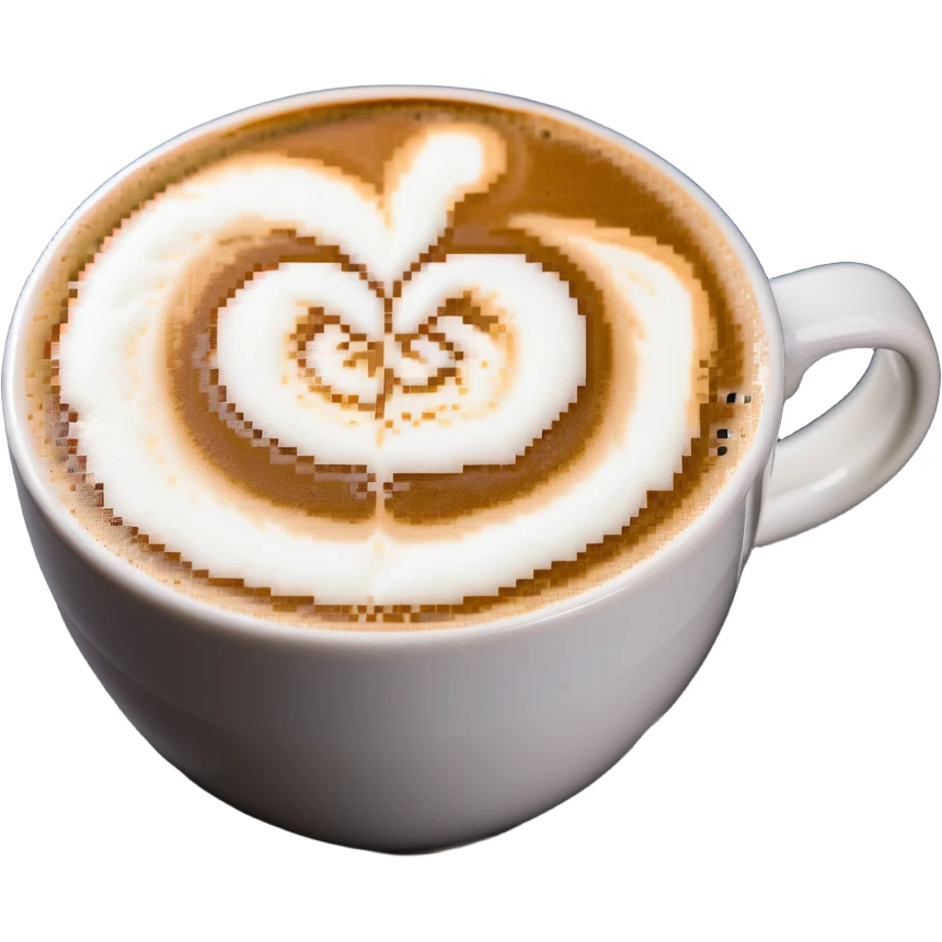 cappuccino in a mug with visible foam emoji