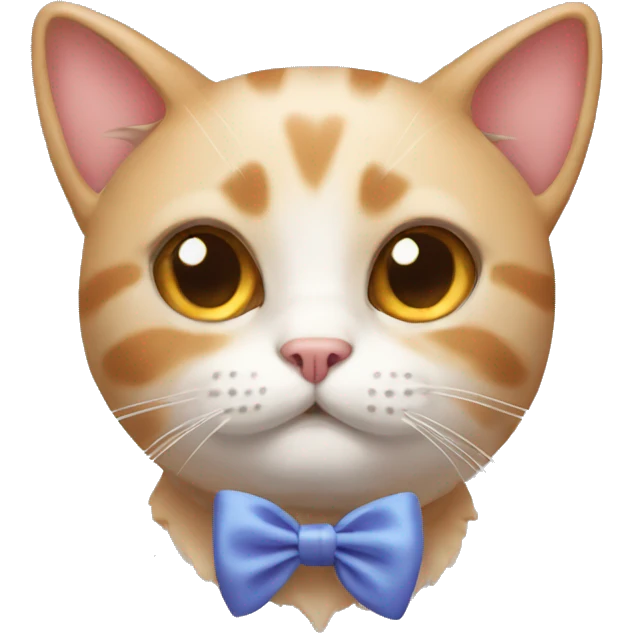 Cat with bow on its head emoji