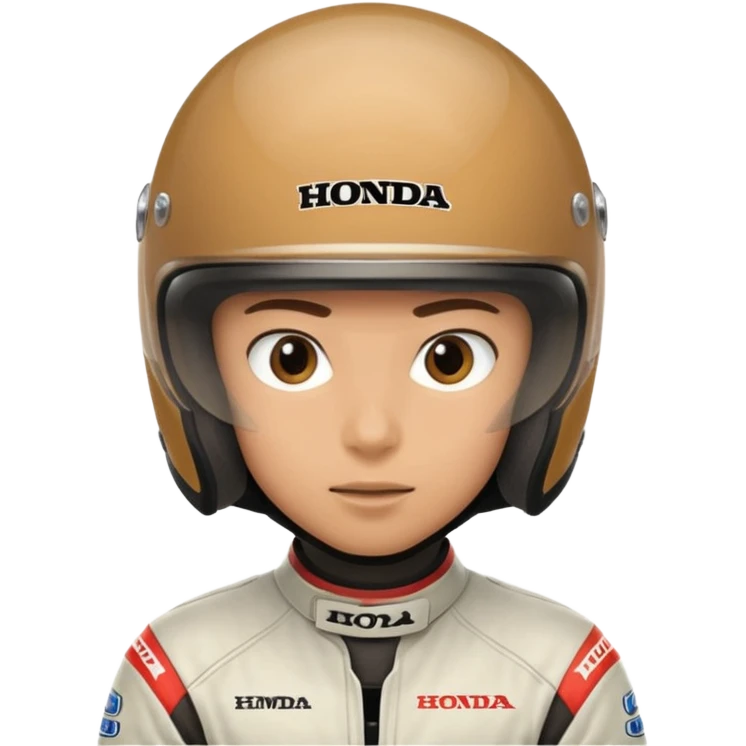 honda motorcycle racer with full face helmet emoji