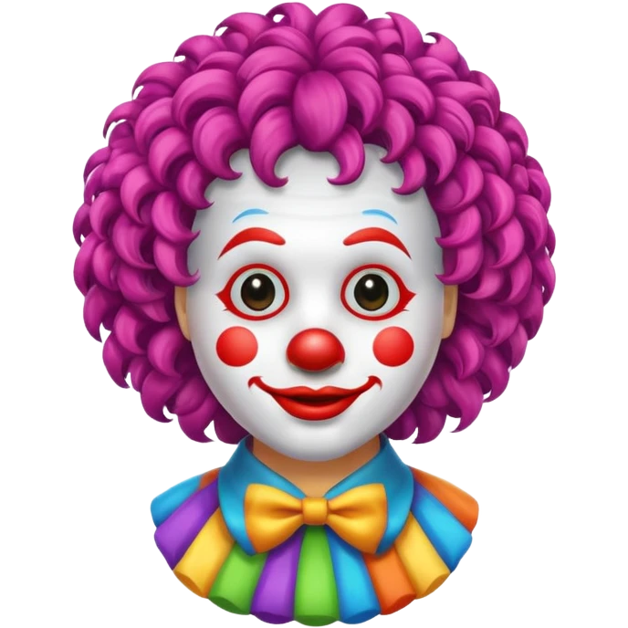 clown's wig without face emoji