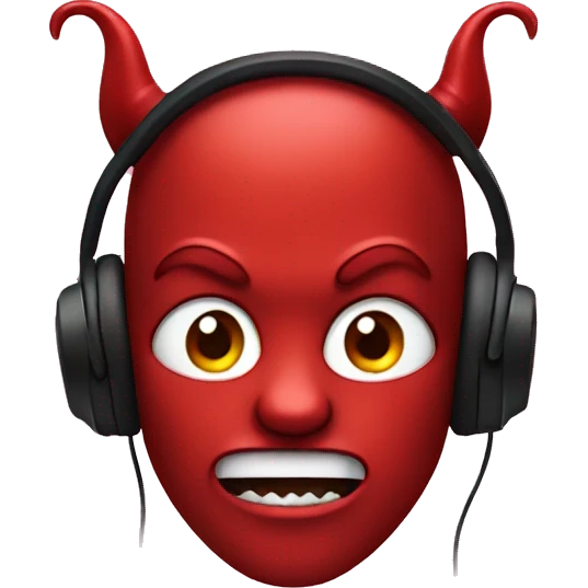 Devil with headphones emoji