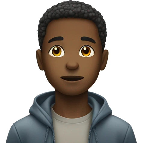 boy under cloudy sky emoji