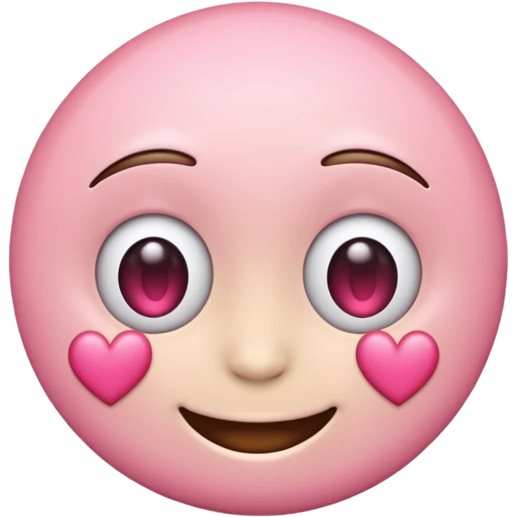 emoji with pink heart eyes  emoji