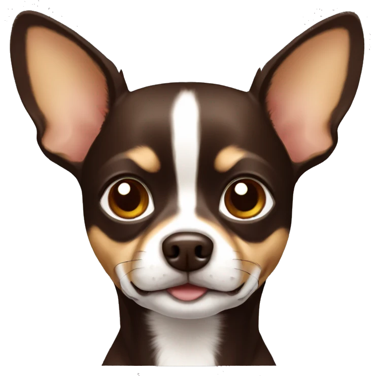 Chihuahua dark brown dog emoji