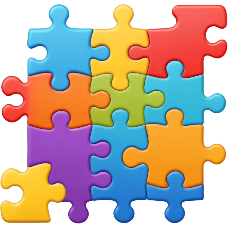 puzzle pieces fitting together on a screen emoji
