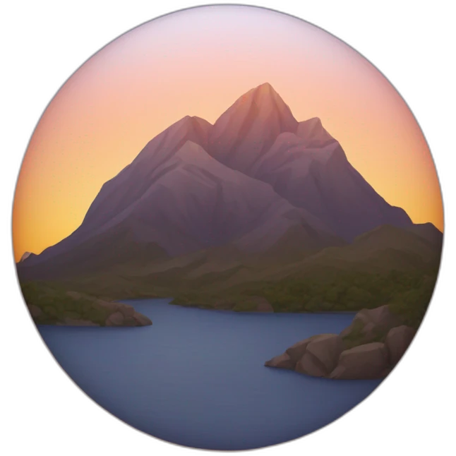 Montagne au coucher de soleil emoji