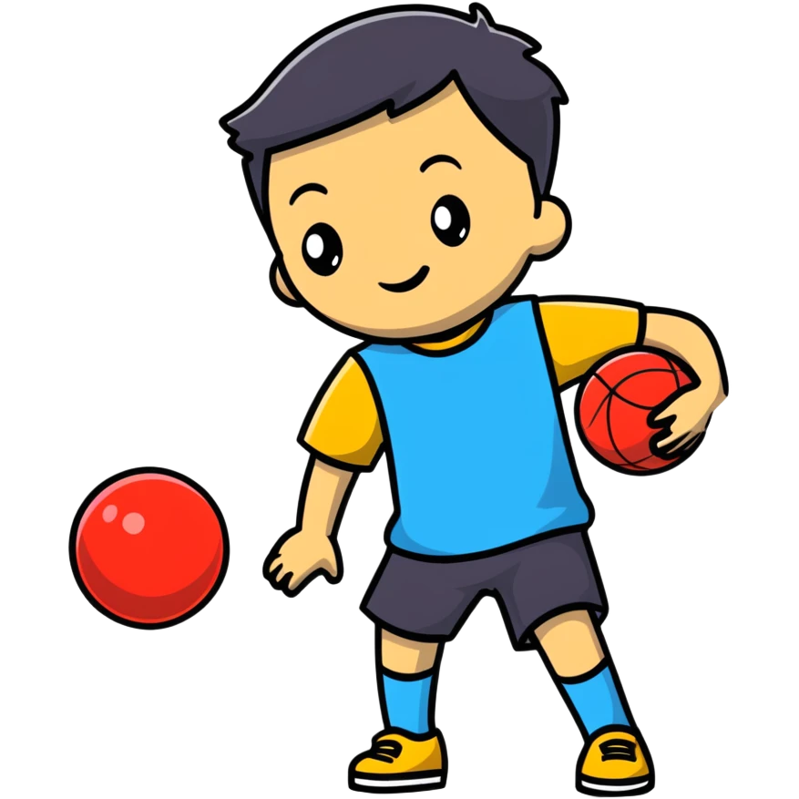 Kid playing with ball emoji