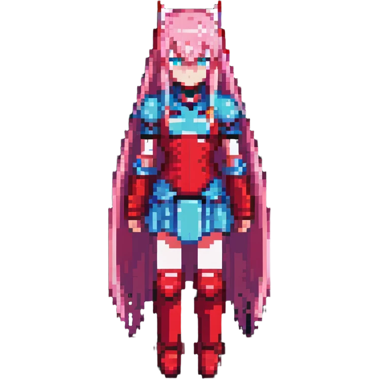 Darling in the Franxx Zero Two Nuked, front view emoji