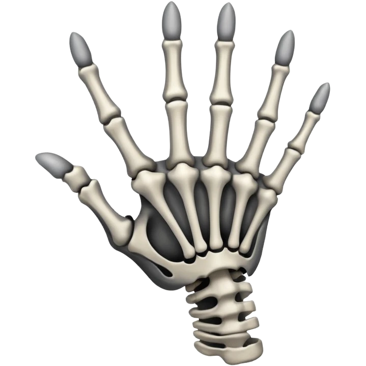 skeleton hand middle finger emoji