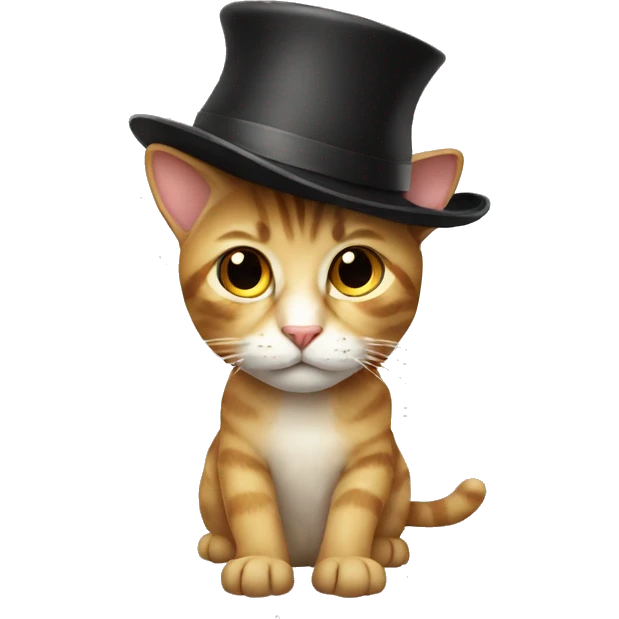 A cat with a hatt emoji