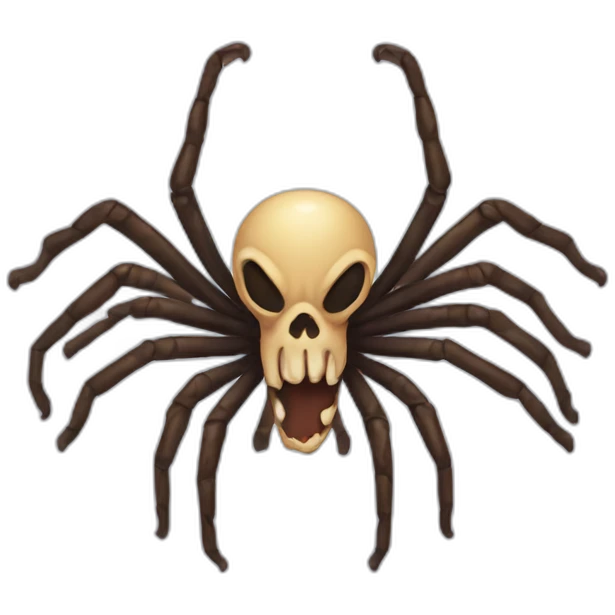 skull spider tarantula emoji