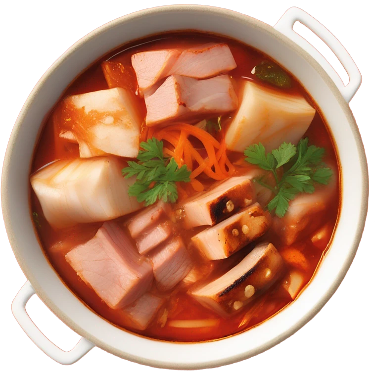 Korean kimchi stew high detail emoji