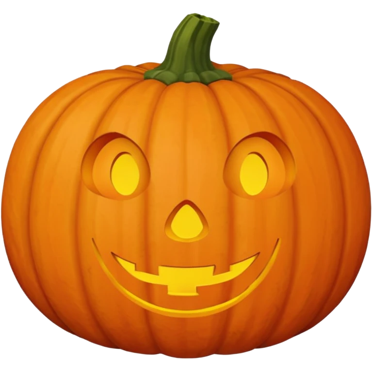 Pumpkin with blush nd cute face emoji