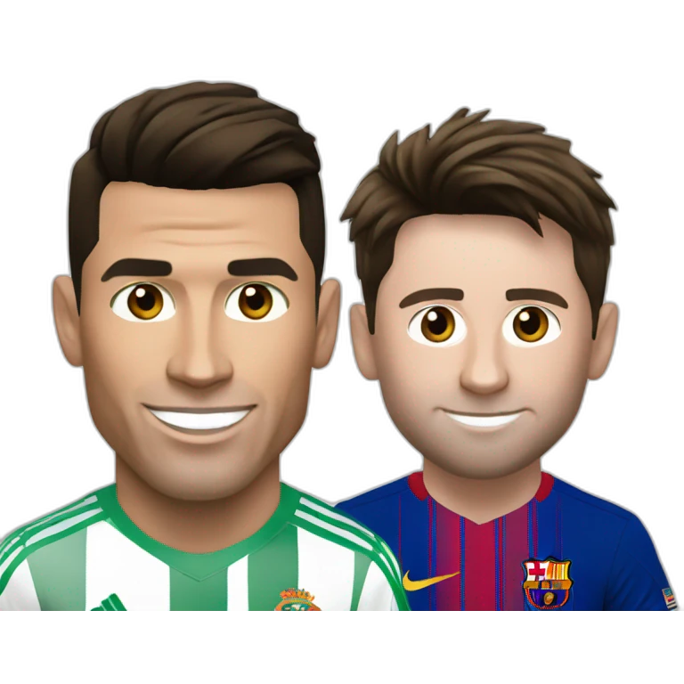 Cristiano Ronaldo and Lionel messi emoji